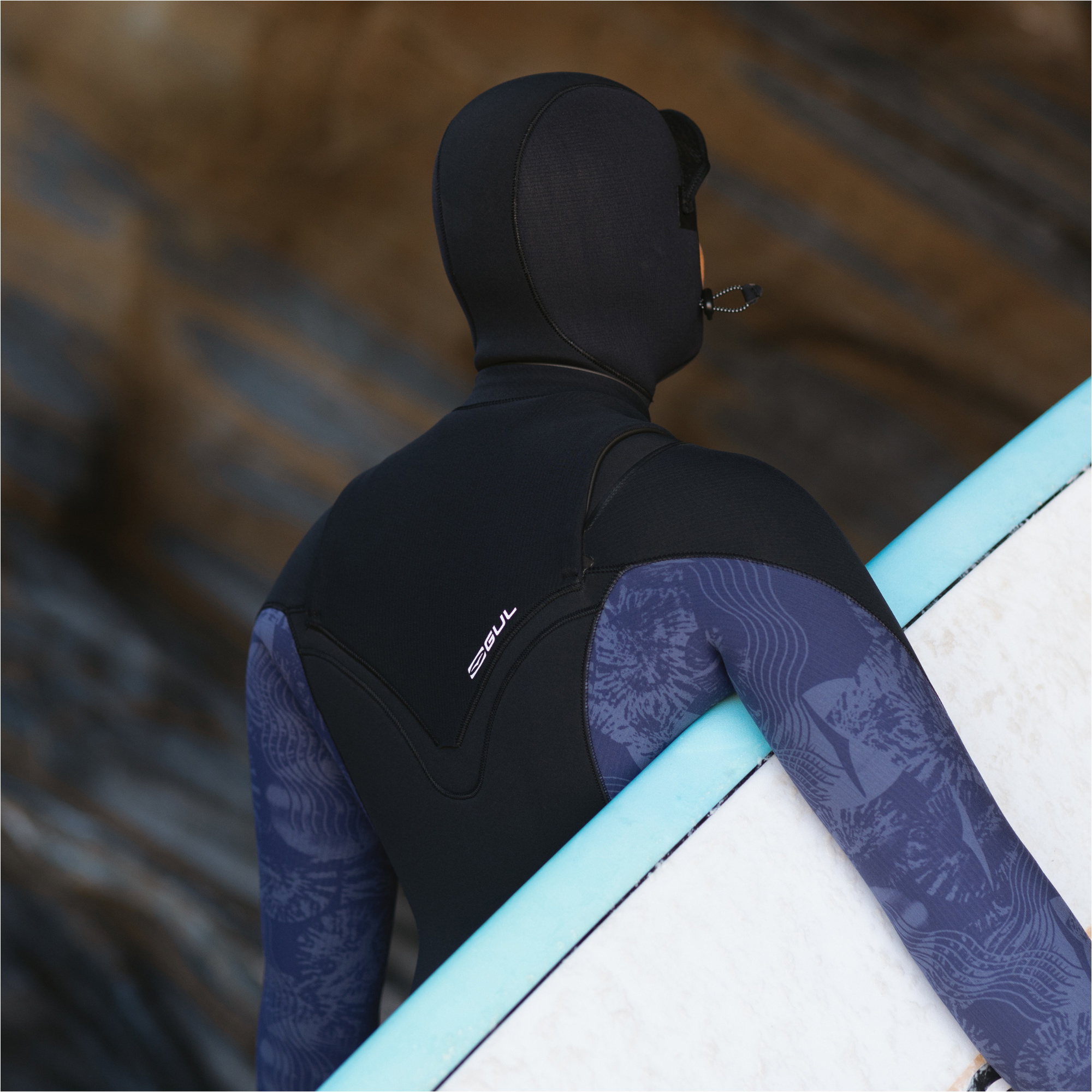 2026 Gul Yulex Flexor 5/4mm Chest Zip Våddragt Til Kvinder FX1227-BKTB - Black / Tiebird